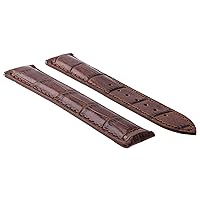 Ewatchparts 22MM LEATHER BAND STRAP SMOOTH COMPATIBLE WITH TAG HEUER MONACO DEPLOYMENT CLASP L/BROWN