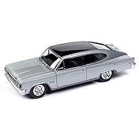 1965 Rambler Marlin Silver Metallic with Black Top Vintage Luxury Limited Edition to 2496 Pieces Worldwide 1/64 Diecast Model Car by Auto World AWSP157