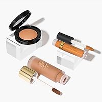 LAURA GELLER NEW YORK Redness Care Kit: Double Take Liquid Foundation, Tan + Ideal Fix Concealer, Tan + Baked Blurring and Setting Powder, Tan/Deep