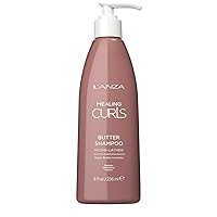 L'ANZA Healing Curls Butter Shampoo - Curly Hair Shampoo for a Creamy, Color-Safe Cleanse and Refreshed Curls - Paraben and Sulphate Free Shampoo (8 Fl Oz)