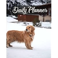 Golden Retriever Daily Planner: 369 Planner One Page A Day 8.5x11 inches