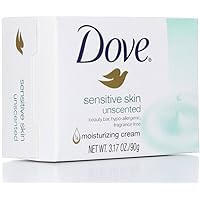 Dove, Bar Soap for Sensitive Skin 3.15 oz 25.2 Ounce, (Pack of 8)