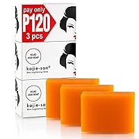 Skin Brightening Soap – The Original Kojic Acid Soap that Reduces Dark Spots, Hyper-pigmentation, & other types of skin damage – 100g x 3 Bars