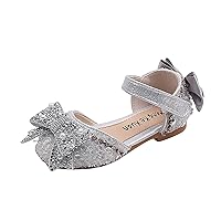 Shoes Big Kids Size 6 Spring Autumn New Children Girls Flat Pearl Crystal Shoes Bow Princess Shoes Size 7 Toddler Sandal