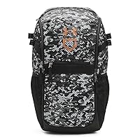 Under Armour unisex-adult Utility Baseball Backpack Print, (002) Black / / Metallic Gold, One Size Fits All
