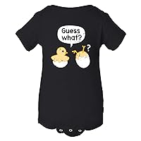 Guess What? Chicken Butt - Funny Cute Baby Chicks Infant Creeper Bodysuit