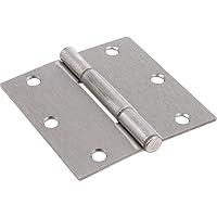 Hardware Essentials 854325 Square Corner Squeak-Proof Door Hinges, 3-1/2 inch, 3-1/2