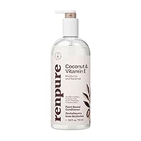 Plant Based Coconut and Vitamin E Moisturize and Replenish Conditioner - Ideal for Dry, Lifeless Hair - Leaves Hair Silky and Smooth - Paraben Free - Recyclable, Pump Bottle Design - 24 fl oz
