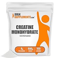 BulkSupplements.com Creatine Monohydrate Powder - Creatine Powder - Creatine Supplements - Micronized Creatine - Creatine Nutritional Supplements (500 Grams - 1.1 lbs)