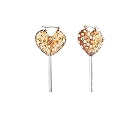 COACH Womens Signature Heart Lollipop Drop Earrings