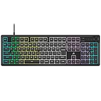 CORSAIR CH-9226C65-JP K55 CORE RGB Gaming Keyboard, Supports iCUE, 10 Zones, RGB, 4 Dedicated Media Keys, Quiet and Responsive Switch, 10.1 fl oz (300 ml), Splashproof