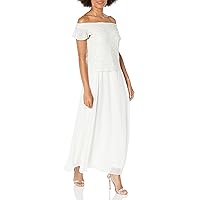 J Kara Women's Beaded Cowl Neck Flutter Sleeve Long Dress