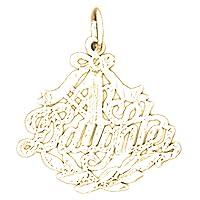 Silver #1 Daughter Pendant | 14K Yellow Gold-plated 925 Silver #1 Daughter Pendant