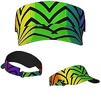 Sun Visor Hats Sunscreen Visor Cap Sport Empty Top Baseball Cap for Men Women Gay Pride Rainbow Pattern Sports Visor Caps