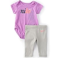 Nike Baby Girls Bodysuit and Leggings 2 Piece Set (G_H(06J282-C87)/V, 6 Months)
