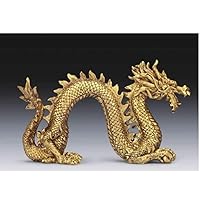 E&S Imports Golden Dragon Figurine New
