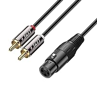 HOSONGIN Microphone Cable Quarter Inch TRS Stereo Jack Plug to XLR Female Balanced Interconnect Wire Mic Cord XLR Female to 1/4 inch TRS Cable 6.35mm 3.3 Feet 