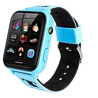 OKYUK Kids Smart Watch, Smart Game Watch with Multiple Functions Available, Birthday Gift for Boys and Girls Aged 4-12 Years (A2 Blue)