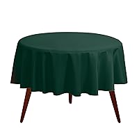 Gee Di Moda Round Tablecloth - 120 Inch Hunter Green Round Table Cloth for 60 to 96 Inch Round Tables - Heavy Duty Washable Fabric - for Buffet Table, Holiday Party, Dinner, Wedding & Baby Shower