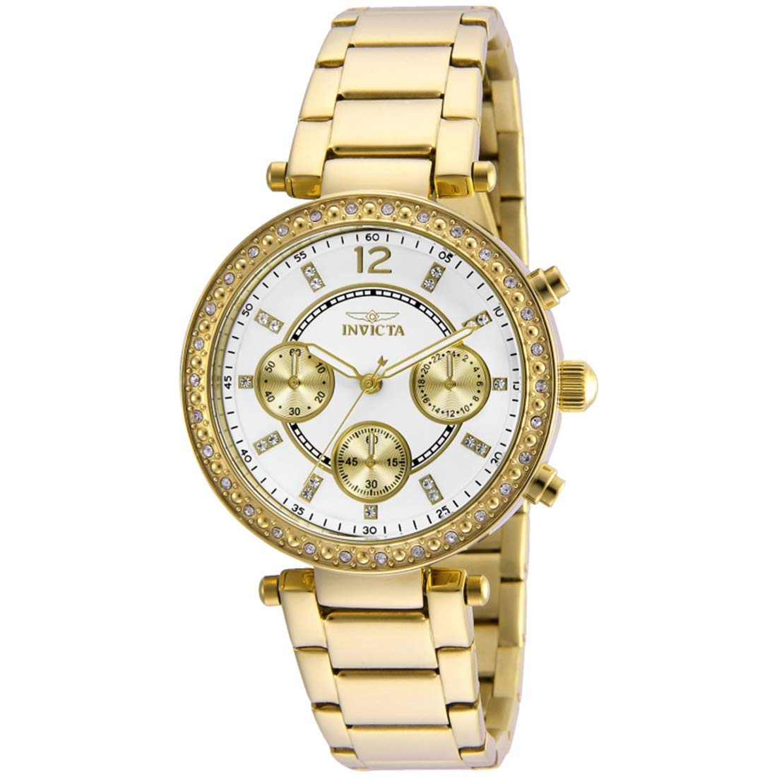 Invicta Women's 21386 Angel Stainless Steel Crystal-Accented Bracelet Watch