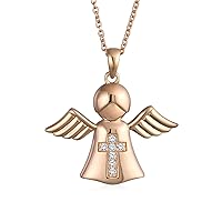 Personalize Religious Holy Bible Angel Cross Photo Locket Necklace Pendant For Women Teens Holds Keepsake Mentos Gold Plated .925 Sterling Silver Customize Jewelry Set
