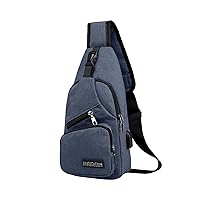 Sling Bag, Crossbody Backpack for men, Chest Backpack for Travel Hiking Daypack (Blue)
