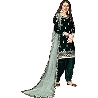 Delightful Velvet Ready To Wear Punjabi Patiala Suits Wedding Wear Designer Shalwar Kameez Dress
