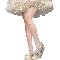 Benefeet Sox Womens Sheer Tights Sexy High Waist Pantyhose Cute Transparent Thigh High Stockings Nylon Silk Thin Long Socks
