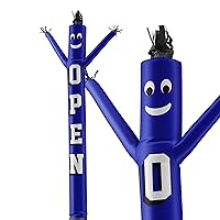 LookOurWay Air Dancers Inflatable Tube Man Attachment - 20 Feet Tall Wacky Waving Inflatable Dancing Tube Guy for Business Promotion (Blower Not Included) - Open Blue
