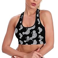 Manatee Heart Women's Tank Top Sports Bra Yoga Workout Vest Sleeveless Athletic Shirts
