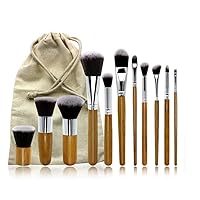 GMOIUJ 11 pcs/set Handle Makeup Brushes Set Kit Eyeshadow Eyebrow Concealer Blush Foundation Cosmetic Brushes Beauty Tools