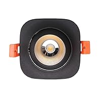 5W8W Indoor LED COB Ceiling Light Fixture Picture Lamp Recessed Ceiling Lighting Teahouse Black/White Shell Fittings (Color : Black-Warm Light, Size : 8w)