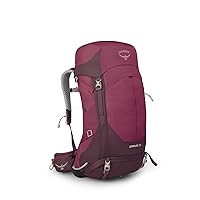 Osprey Sirrus 36L Women's Hiking Backpack, Elderberry Purple/Chiru Tan