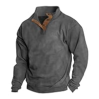 Mens Sweater Mens Corduroy Shirt Lapel Collar Button Up Pullover Mock Neck Long Sleeve Sweaters Polo Sweatshirts