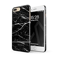 Phone Case Compatible with iPhone 7 Plus / 8 Plus - Noir Origin Black Marble Cute Case for Girls Thin Design Durable Hard Plastic Protective Case