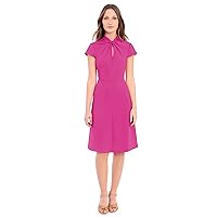 Donna Morgan Women's Twisted Keyhole Neckline Fit & Flare