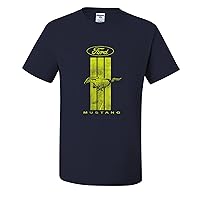 Ford Mustang Green Striped Licensed Official Mens T-Shirts