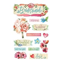 Paper House Productions STDM-0255E 3D Cardstock Stickers, Bridesmaids (3-Pack)