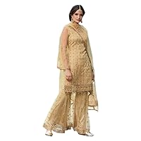 Net Party potli bag Indian Muslim Pakistani Zari Ready to wear Garara Salwar kameez 9601