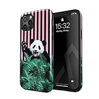Compatible with iPhone 12 Pro Case Crazy Cute Panda Heavy Duty Shockproof Dual Layer Hard Shell + Silicone Protective Cover