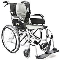 Karman Healthcare Karman Ergonomic Wheelchair Ergo Flight in 6 inch Seat, Frame, Pearl Silver, 16