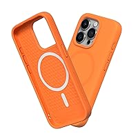 RhinoShield SolidSuit Case Compatible with Magsafe for [iPhone 15 Pro Max] | Shock Absorbent Slim Design Protective Cover with Premium Matte Finish 3.5M / 11ft Drop Protection - Neon Orange