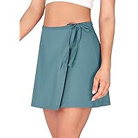 ODODOS Wrap Skorts for Women Built-in Shorts High Waist Tennis Skirts with Pockets for Casual Athletic Golf