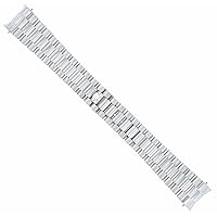 Ewatchparts 20MM 18K WHITE GOLD PRESIDENT WATCH BAND COMPATIBLE WITH DAY-DATE PRESIDENT ALL SOLID LINKS