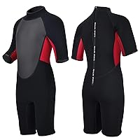 Kids Wetsuit for Toddler Girls Boys and Youth,3mm Neoprene Swimsuits Children Wet Suits 2mm Shorty/Full Long Sleeve Back Zip in Cold Water Warmth for Swimming Diving Jet Skiing Surfing