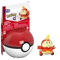 MEGA Pokémon Fuecoco Collectible Pokeball Building Toy for Kids Ages 6 and Up