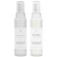 Eucalyptus ShowerSpa Mist & Lavender + Eucalyptus Pillow Mist Spray Bundle for Aromatherapy, at Home Spa Experience, Sinus Congestion Relief, and Tension Relief, 4 fl oz. (Each)