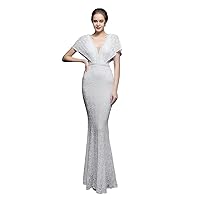 Womens Mermaid Long Prom Evening Dress Gown One Shoulder Side Split Formal Party Cocktail Bridal Dresses