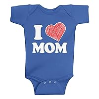 Threadrock Unisex Baby I Love Mom Bodysuit