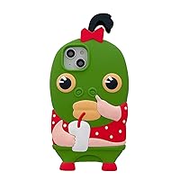 Bunny for iPhone 12/12 Pro Case, Kawaii Phone Cases Cases 3D Silicone Cartoon Ugly Fish Case Fun for iPhone 12/12 Pro Cute Case Soft Rubber Shockproof Protective Case for Women Girls